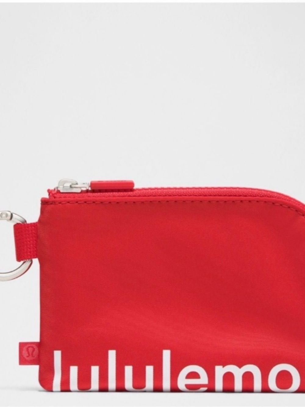 lululemon Red Clippable Card Pouch Wallet